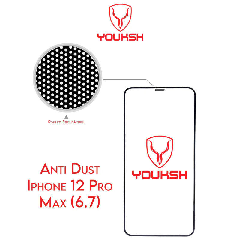 YOUKSH Apple iPhone 12 Pro Max Anti Static Glass Protector With YOUKSH Installation Kit