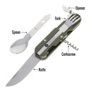 Stainless Steel Multi-Functional Table Spoon and Knife Outdoor Camping Folding