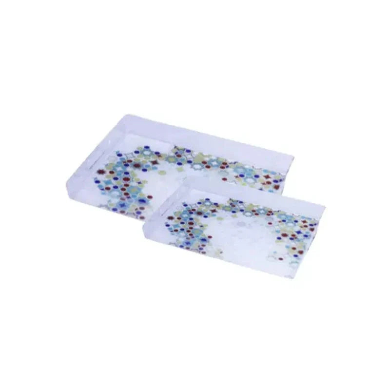 Serving Tray Plastic Multi Color (Set of 2)