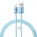 Baseus Crystal Shine Series Data Cable Fast Charging USB to iPhone 2.4A 1.2m Sky Blue