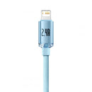 Baseus Crystal Shine Series Data Cable Fast Charging USB to iPhone 2.4A 1.2m Sky Blue