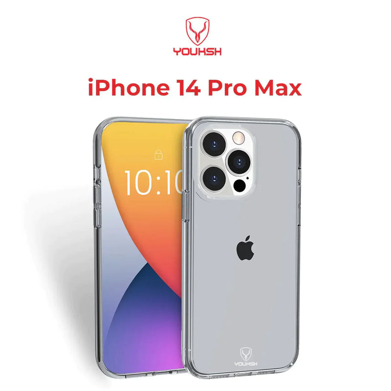 YOUKSH Apple iPhone 14 Pro Max Transparent Case | Soft Shock Proof Jelly Cover