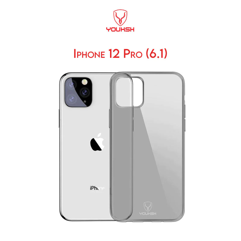 YOUKSH Apple iPhone 12/12Pro Transparent Case | Soft Shock Proof Jelly Cover