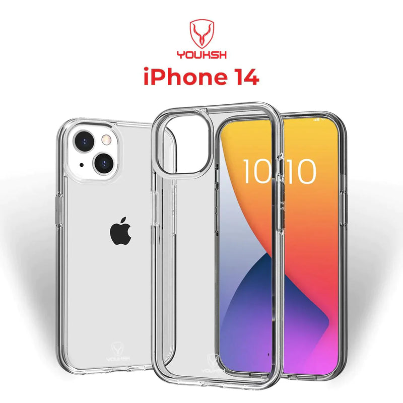 YOUKSH Apple iPhone 14 Transparent Case | Soft Shock Proof Jelly Cover