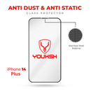 YOUKSH Apple iPhone 14 Plus Anti Static Glass Protector With YOUKSH Installation Kit