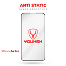 YOUKSH Apple iPhone 14 Pro Anti Static Glass Protector With YOUKSH Installation Kit