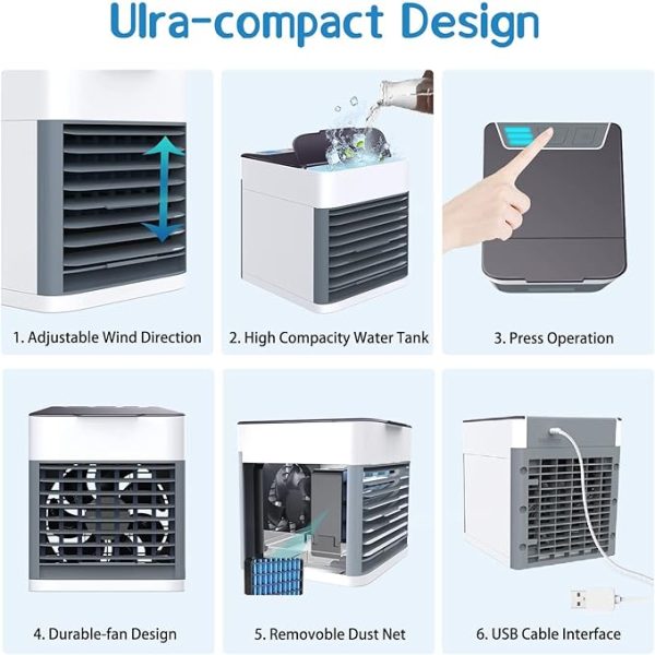 New Mini Refrigeration Air Conditioning Fan Household Desktop Small Spray Air Cooler USB Portable Mobile Cooling Fan