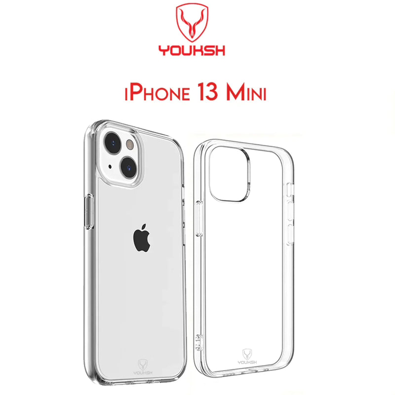 YOUKSH Apple iPhone 13 Mini Transparent Case | Soft Shock Proof Jelly Cover